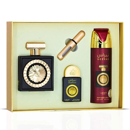 Giftset Nebras – Sweet Gourmand EDP 3pc Set – Lattafa Pride