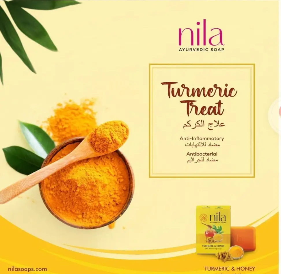 Nila Ayurvedic Turmeric & Honey Soap 75g – Natural Skin Brightening