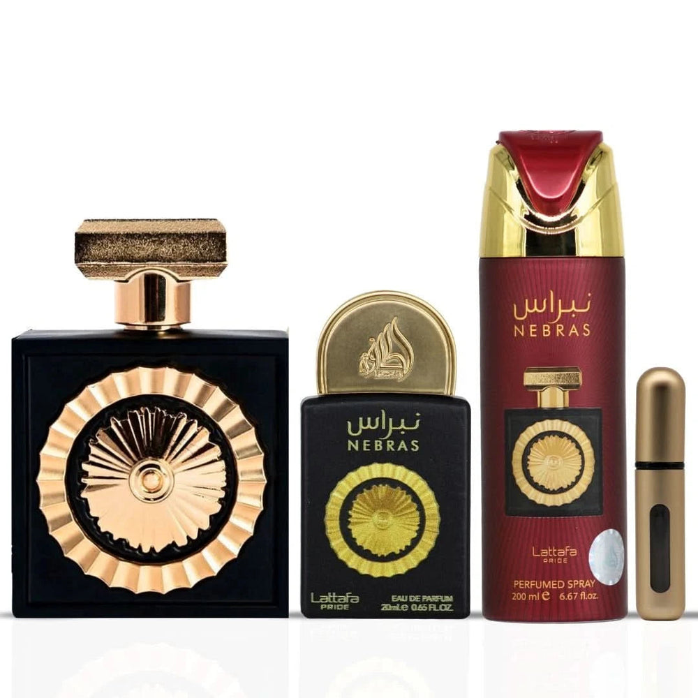Giftset Nebras – Sweet Gourmand EDP 3pc Set – Lattafa Pride