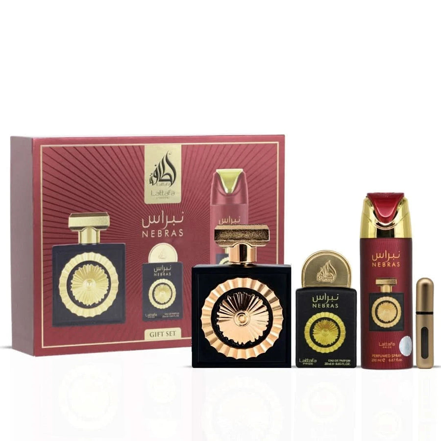 Giftset Nebras – Sweet Gourmand EDP 3pc Set – Lattafa Pride
