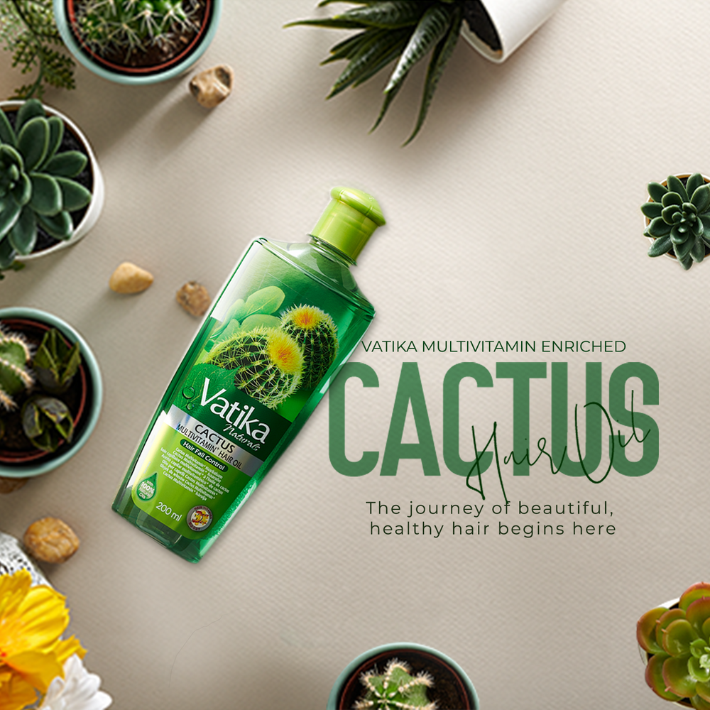 Vatika Naturals Multivitamin Cactus Hair Oil 200ml – Dabur