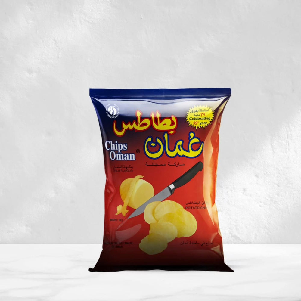 Chips Oman Chilli Flavour Potato Chips 15g – Spicy Crunchy Snack