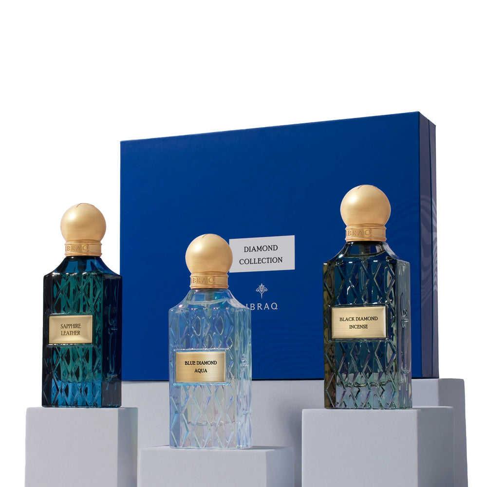 IBRAQ Diamond Grey Box 2 – Luxury EDP Set 3×75ml – Ibrahim Al Qurashi