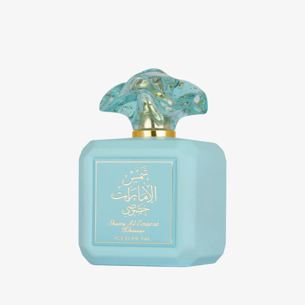 Shams Al Emarat Khususi Iced Petal EDP 100ml bottle and box