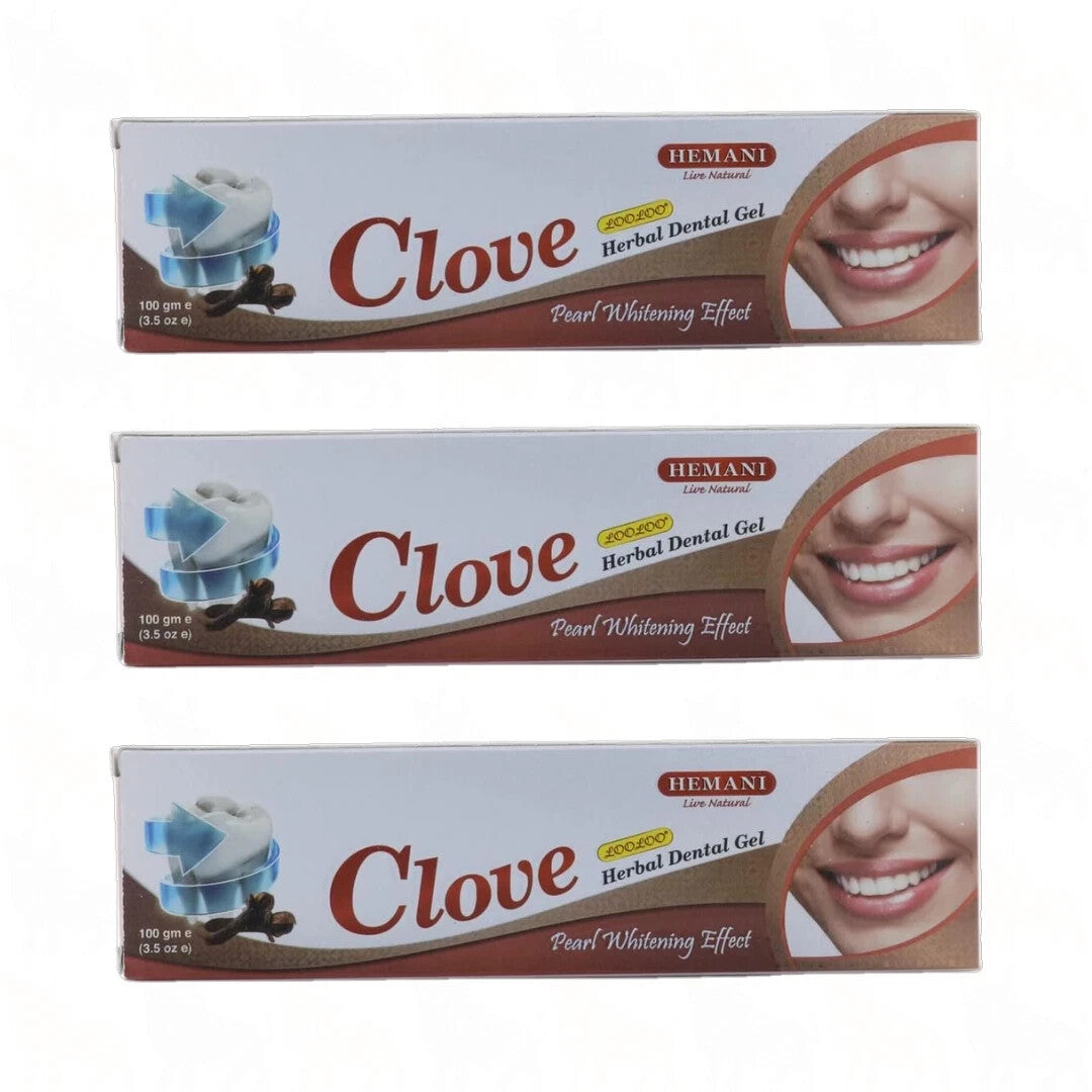 Clove Toothpaste Gel β Natural Herbal Formula for Gum Health & Fresh Breath - Hemani Clove (3 PACK) - Health &