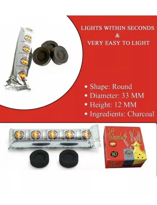 Al Shula QuickLight Charcoal for Bakhoor & Oud|LongLasting & Odorless Burn فحم - Collectables:Tobacciana & Smoking