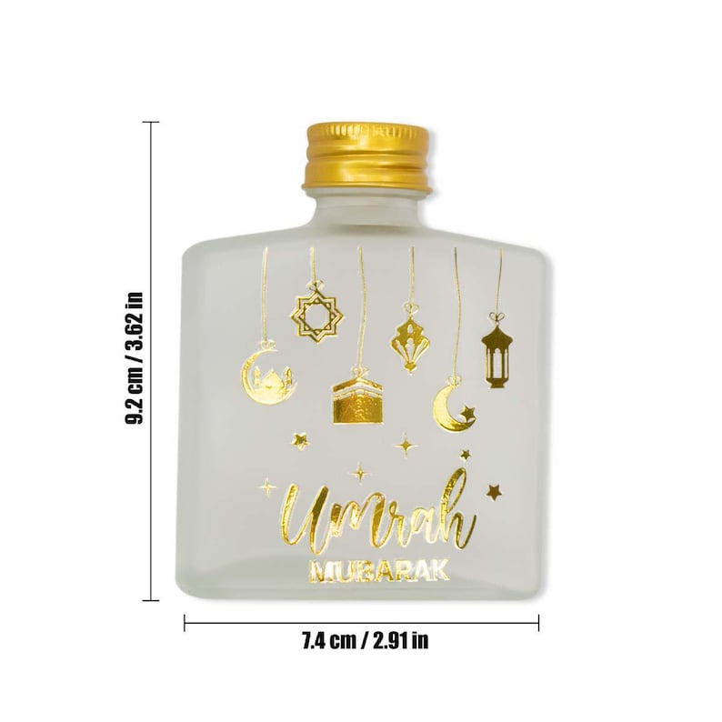 Empty Zamzam Glass Bottle 100ml – Umrah Mubarak Gift