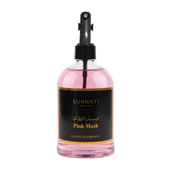 Surrati Pink Musk Luxury Fabric Freshener 500ml - side view