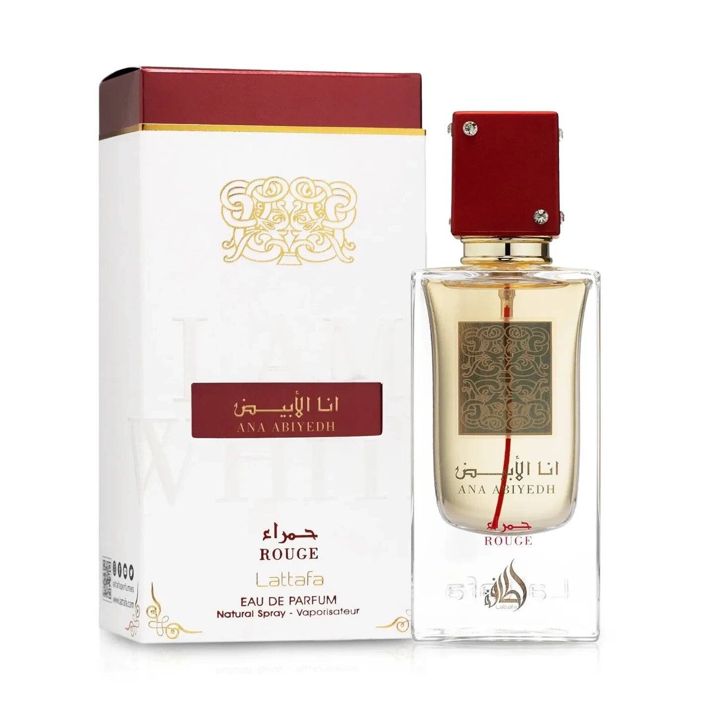 Ana Abiyedh Rouge EDP 60ml by Lattafa | Unisex Perfume Spray | Collection - Ana Abiyedh Red - Health &