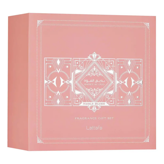 Lattafa Gift Set – Badee Al Oud Noble Blush 100Ml – 12ml – Hairmist