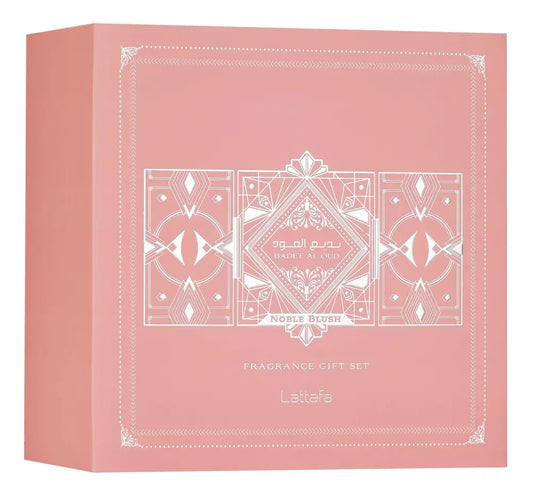 Lattafa Gift Set – Badee Al Oud Noble Blush 100Ml – 12ml – Hairmist