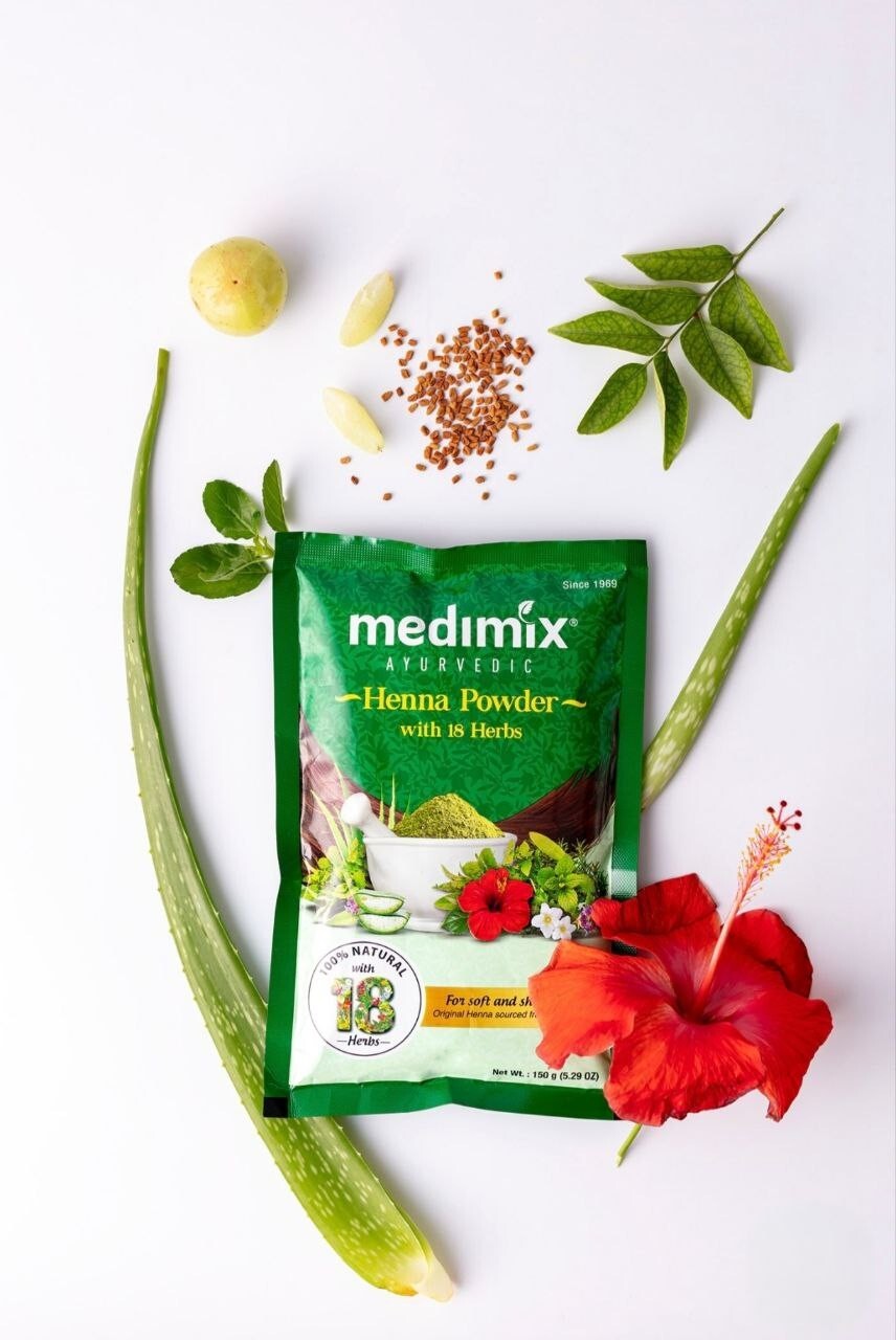 Medimix Henna Powder 150g & 400g – 18 Herbs | 100% Natural Hair Color & Careحناء - Health & Beauty:Natural &