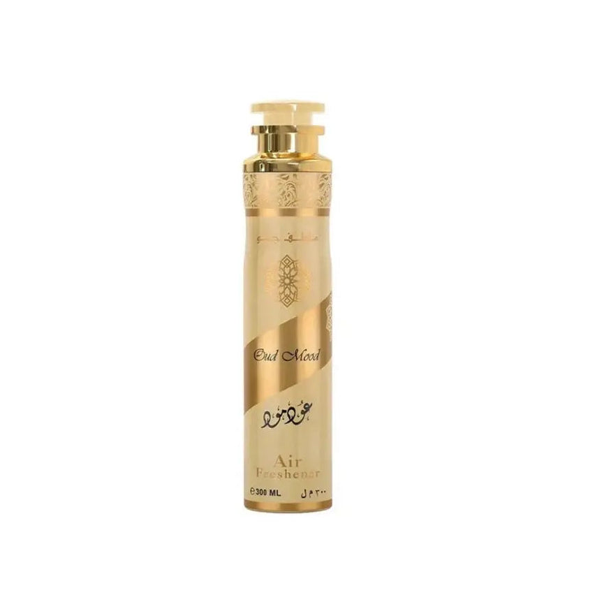 Oud mood air freshener 300ml by Ard Al Zaafaran, gold oud morsel design