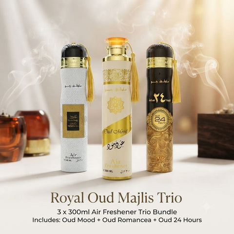 Royal Oud Majlis Trio – 3 x 300ml Arabian Air Freshener Bundle