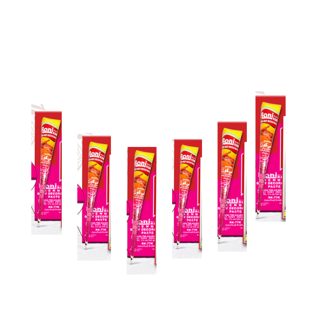 Rani Kone Nail Henna Paste – Extra Dark Reddish 72g / 30g – Natural Mehndi Cone - Henna Extra Dark Reddish