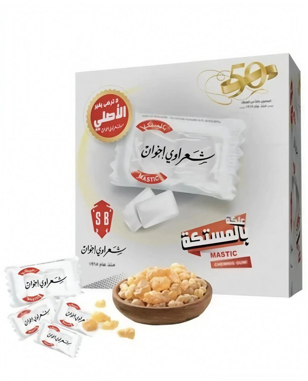 Sharawi Mastic Chewing Gum – 100 Packs x 2 Pieces (290g)