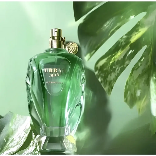 Urban Man Eau de Parfum 90ml fragrance emerald green glass bottle