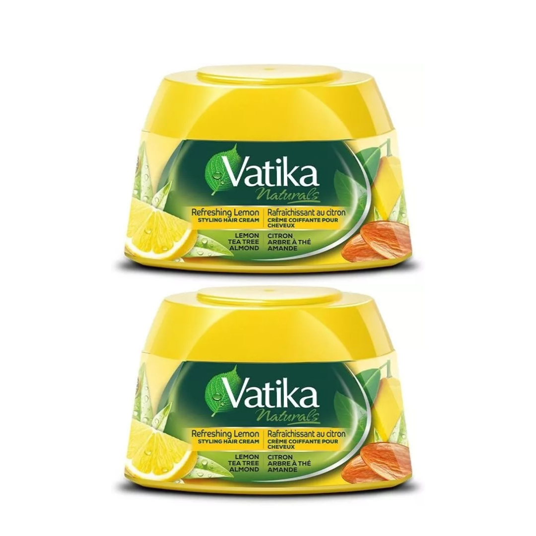 Vatika Hair Cream by Dabur β Natural Care for Every Hair Type (140ml) Vatika - Dandruff Guard(Lemon,Tea Tree &Almond))
