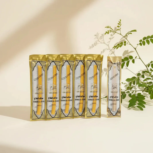 Natural Miswak Siwak Sticks 6 Pack with Holder – Salvadora Persica Herbal Toothbrush UK | Noor East