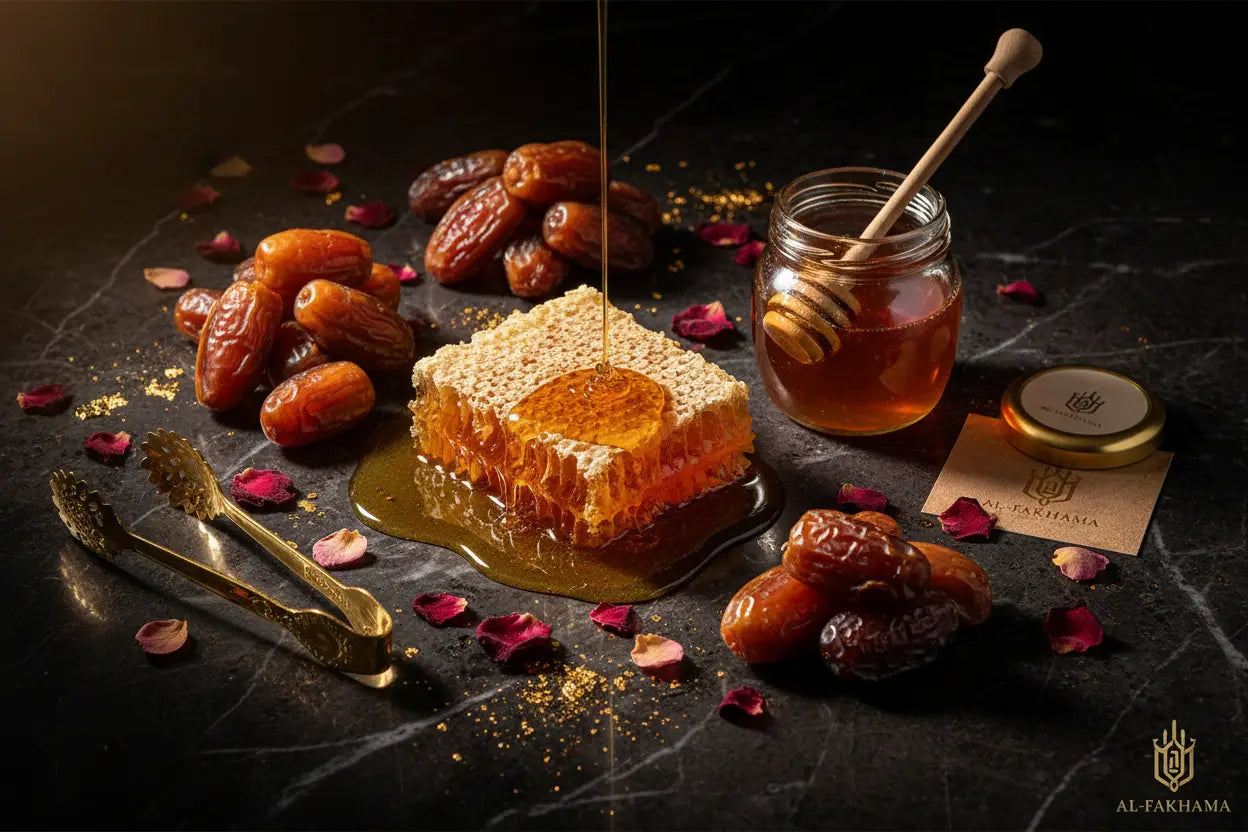 Dates & Honey Premium Dates & Raw Honey - Medjool Ajwa & Sidr | Noor East United Kingdom