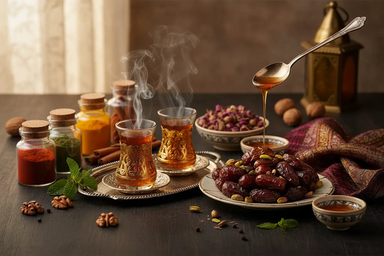 Eastern Pantry Middle Eastern Pantry Essentials - Honey Dates & Spices | Noor East United Kingdom
