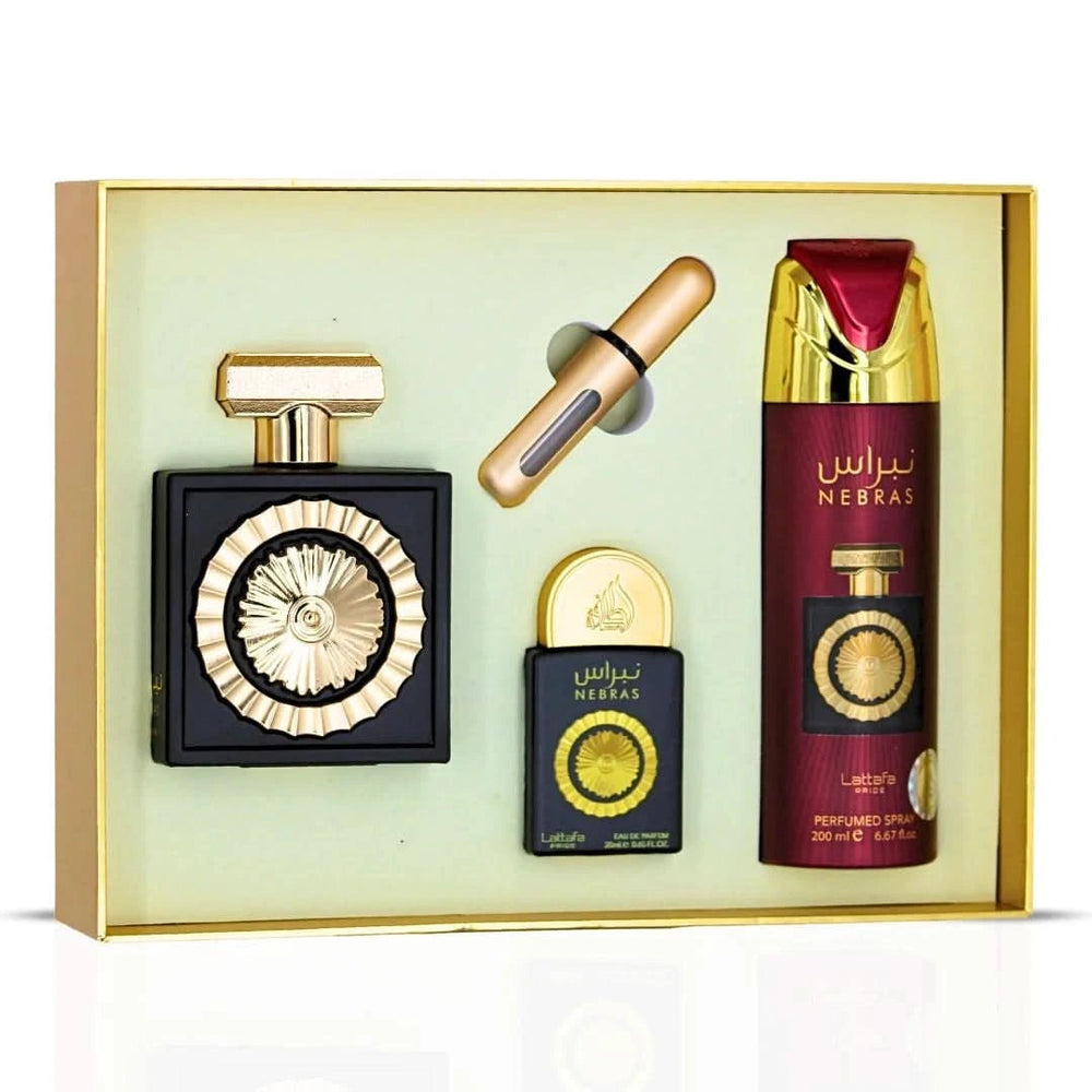 Giftset Nebras – Sweet Gourmand EDP 3pc Set – Lattafa Pride