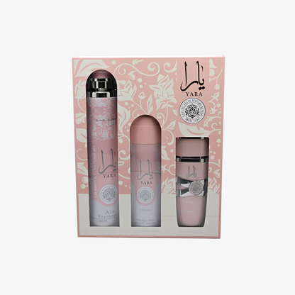 Yara Gift Set EDP 100ml + Deodorant 200ml + Air Freshener – Lattafa