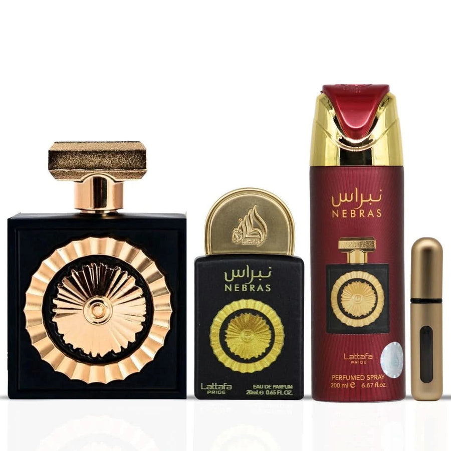 Giftset Nebras – Sweet Gourmand EDP 3pc Set – Lattafa Pride