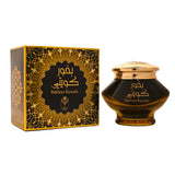 Bakhour Kuwaiti product with decorative packaging on a white background  Almas Perfumes Kuwaiti Bakhoor 40g – Gulf Incense