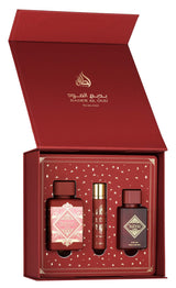 Badee Al Oud Sublime EDP Gift Set 100ml + 12ml + Hair Mist – Lattafa