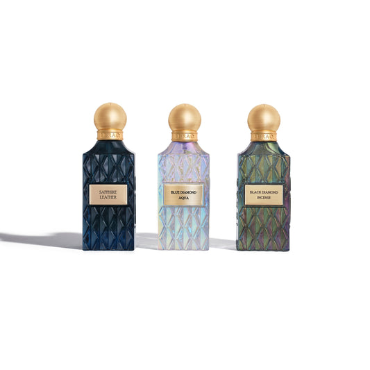 IBRAQ Diamond Grey Box 2 – Luxury EDP Set 3×75ml – Ibrahim Al Qurashi