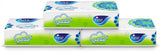 Fine Fluffy white facial tissues 130 sheets 2 ply soft pack green blue packaging