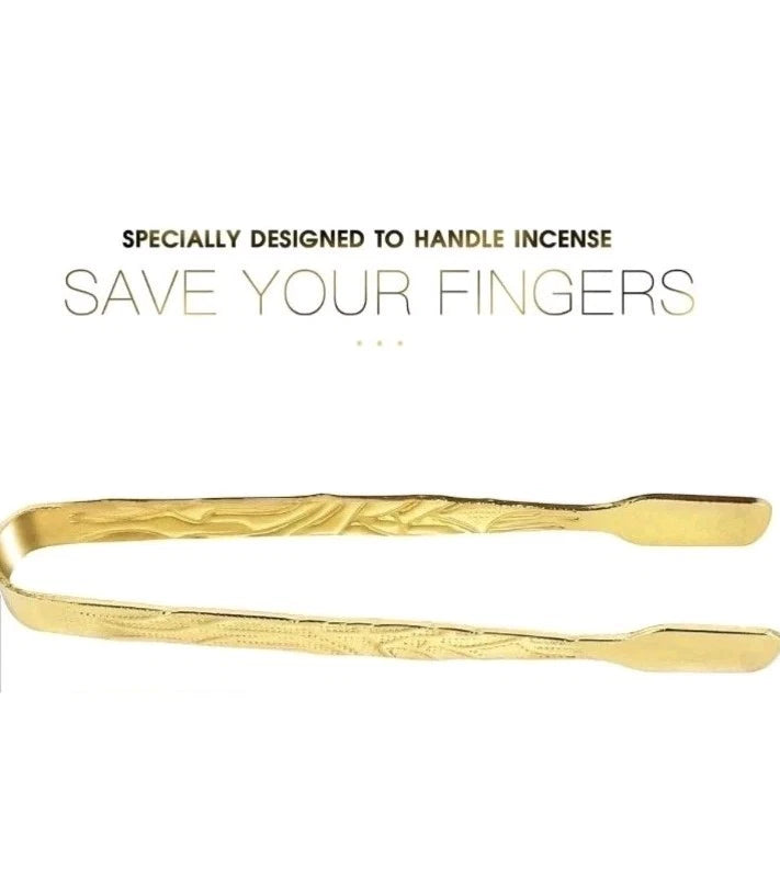 Gold Incense Charcoal Tongs 10cm – Bakhoor & Shisha Coal Holder