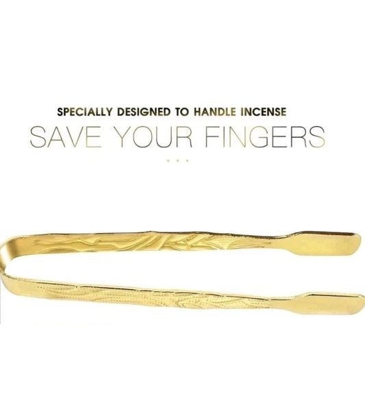 Gold Incense Charcoal Tongs 10cm – Bakhoor & Shisha Coal Holder