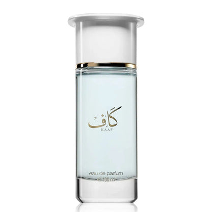 Perfume bottle with 'KAAP' branding on a white background