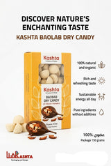 Kashta Baolab dry candy packaging with product and branding details on a white background