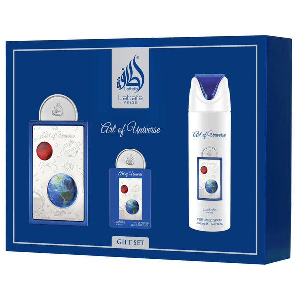 Art of Universe – Citrus Aromatic EDP Gift Set 100ml + 20ml + 200ml – Lattafa