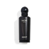 A matte black cylindrical perfume bottle with a spherical cap, labeled 'NOIR PARFUM' and 'Unisexed x Unisexed', on a clean white background.Noir – Woody Fruity EDP 150ml – Al Majed Oud