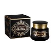 A black cosmetic jar with a gold band and ornate gold label next to its matching black and gold box, labeled 'Oud Muattar Ghaliya' by Khadiji, on a white background.Oud Muattar Ghaliya Bakhoor 35g – Khadlaj