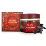 Oudh Nasaem container and packaging on a white backgroundOud Nasaem Bakhoor 60g – Nabeel