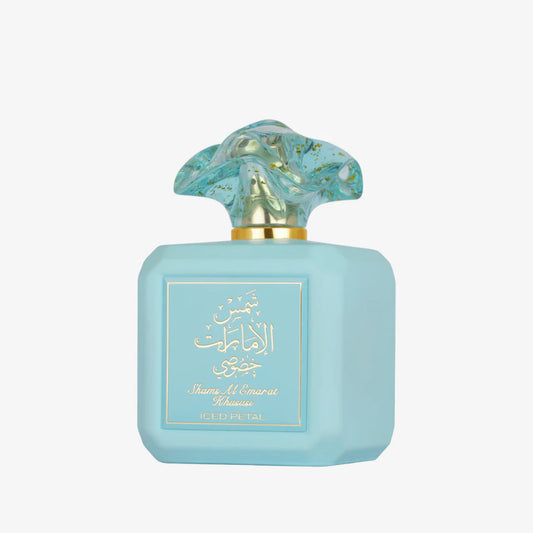 Shams Al Emarat Khususi Iced Petal EDP 100ml bottle and box