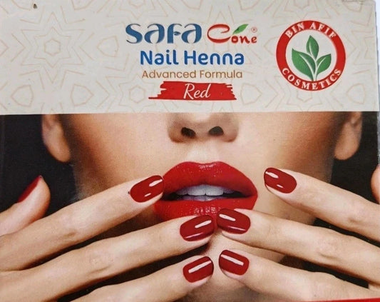 Safa Cone Nail Henna Red 6g tube and box made in Saudi Arabia