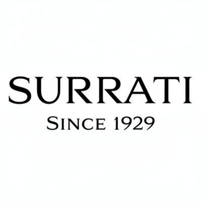 Surrati logo with 'Since 1929' text on a light gray background