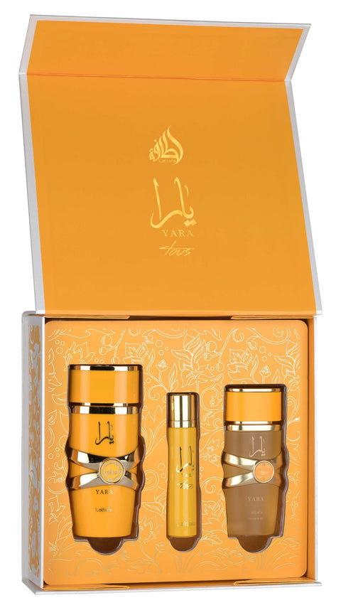 Yara Tous EDP Gift Set 100ml + 12ml + Hair Mist 50ml – Lattafa