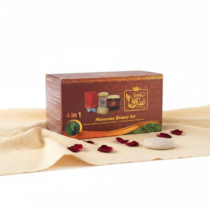 Box of 4-in-1 Moroccan Beauty Set on a white background
