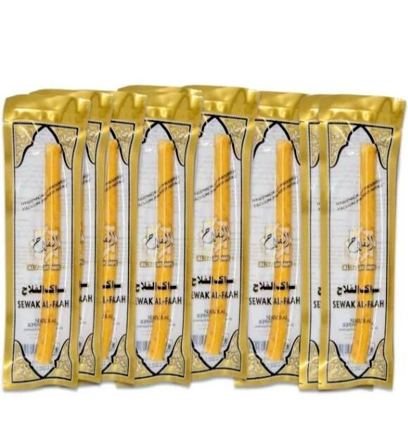 6 Pack Hemani & AlFalah Miswak Sticks – 6’’ Natural Toothbrush– Herbal Oral Care - Health & Beauty:Oral Care:Manual