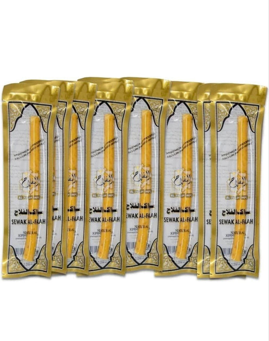 6 Pack Hemani & AlFalah Miswak Sticks – 6’’ Natural Toothbrush– Herbal Oral Care - Health & Beauty:Oral Care:Manual