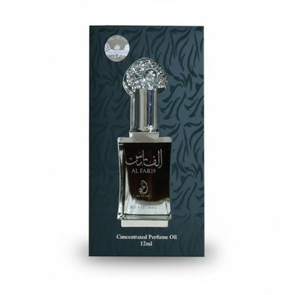 Alfard concentrated perfume oil bottle with packaging on a white background