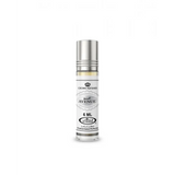 Silver-topped roll-on perfume oil with white label and black silver text containing 6 ml concentrated perfume oil avenue cpo al rehab