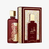 Barez perfume bottle and packaging on a white background